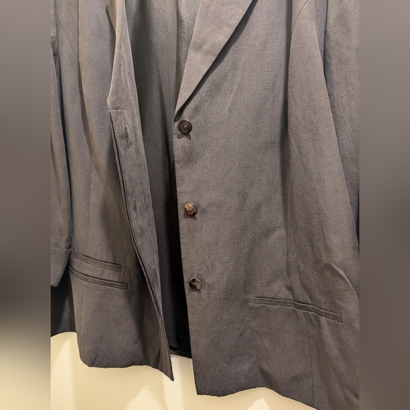 Chico's Brown Silk Linen Blend Blazer Button Front Collar 3/4 Sleeves- 3 (XL/16) - Picture 7 of 16